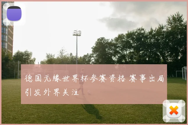 德国无缘世界杯参赛资格 赛事出局引发外界关注